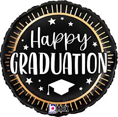 #G29 Happy Graduation Seal 18in Printed Mylar