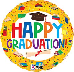 #G34 Congrats Grad Books 18in Printed Mylar