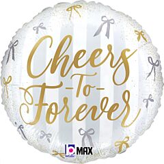 #573 Satin Cheers to Forever 18in Printed Mylar