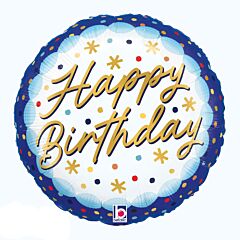 #298 Birthday Party Confetti 18in Printed Mylar