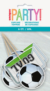3D Soccer Cake Toppers 6ct