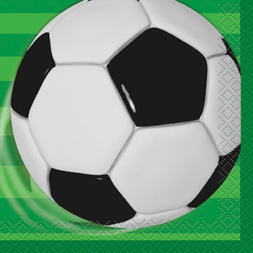 3D Soccer Beverage Napkins 16ct
