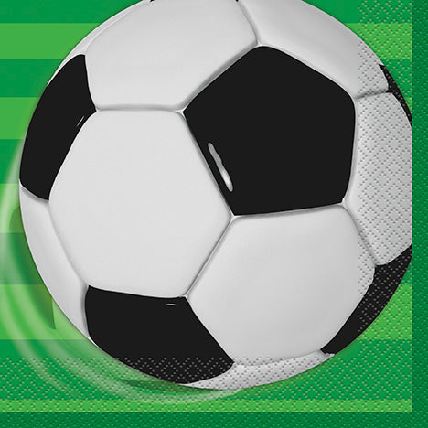 3D Soccer Luncheon Napkins 16ct