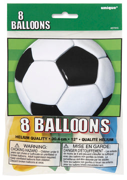 3D Soccer 12" Latex Balloons 8ct
