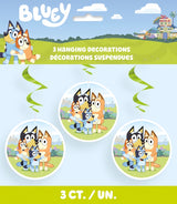 Bluey Hanging Swirl Decorations 3ct
