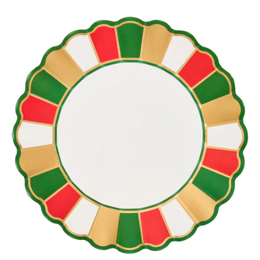 Joyful Christmas 8in Salad/Dessert Plates 8ct