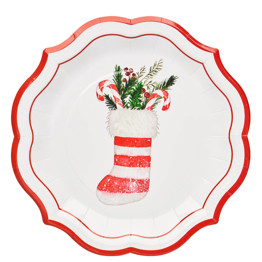 Merry and Bright 8in Paper Salad Plates 8ct