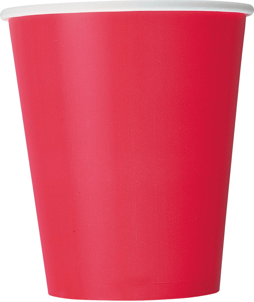 Red 9oz Paper Cups 14ct