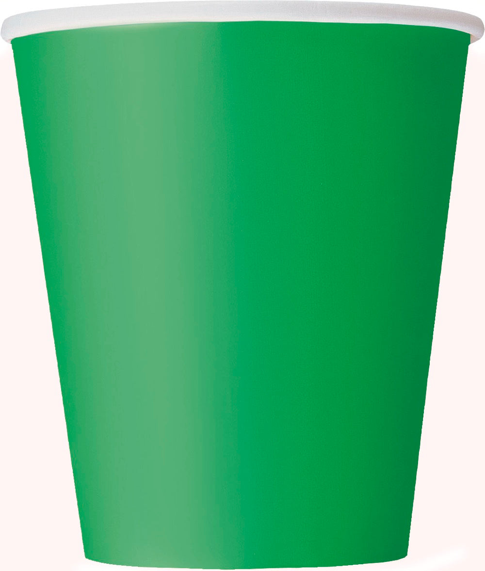 Green 9oz Paper Cups 14ct