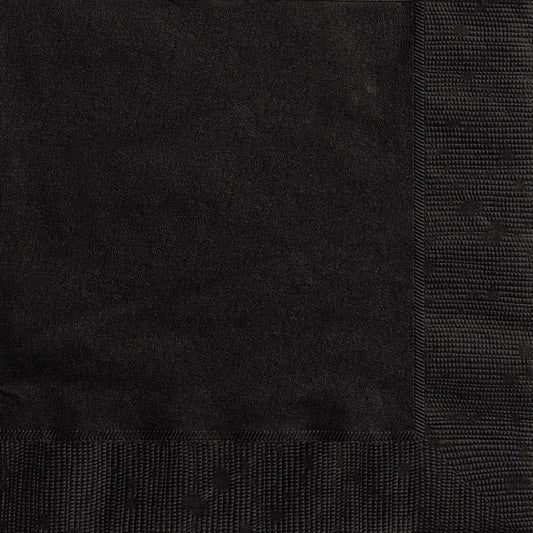 Black Lunch Napkins 20ct