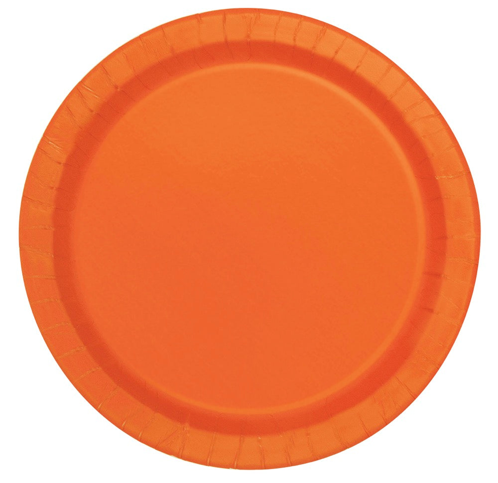 Orange Round 7in Dessert Plates