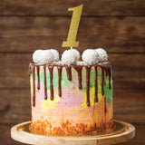 Gold Number Cake Topper 6in