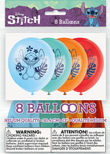Disney Stitch 12in Latex Balloons 8ct