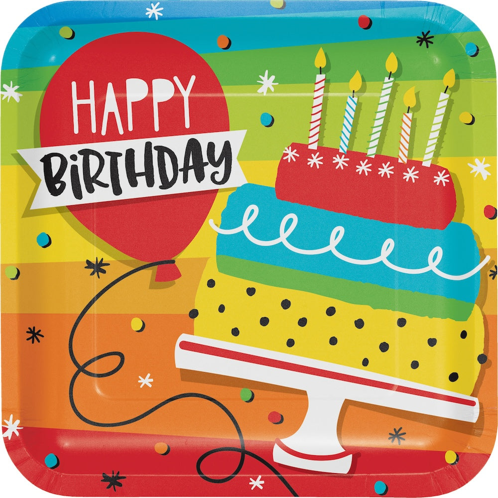 Hoppin' Birthday Cake 9in Plates 8ct