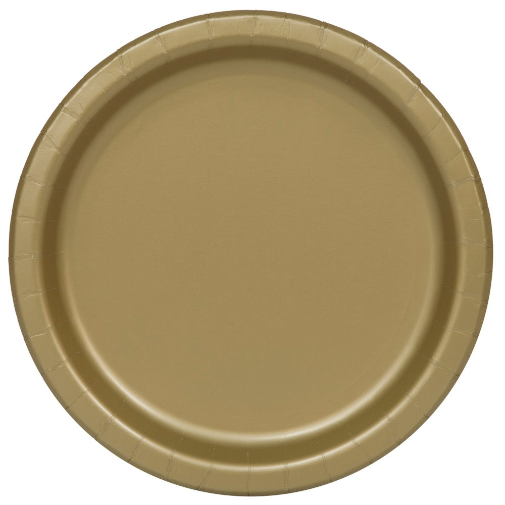 Gold Round 10in Dinner Plates