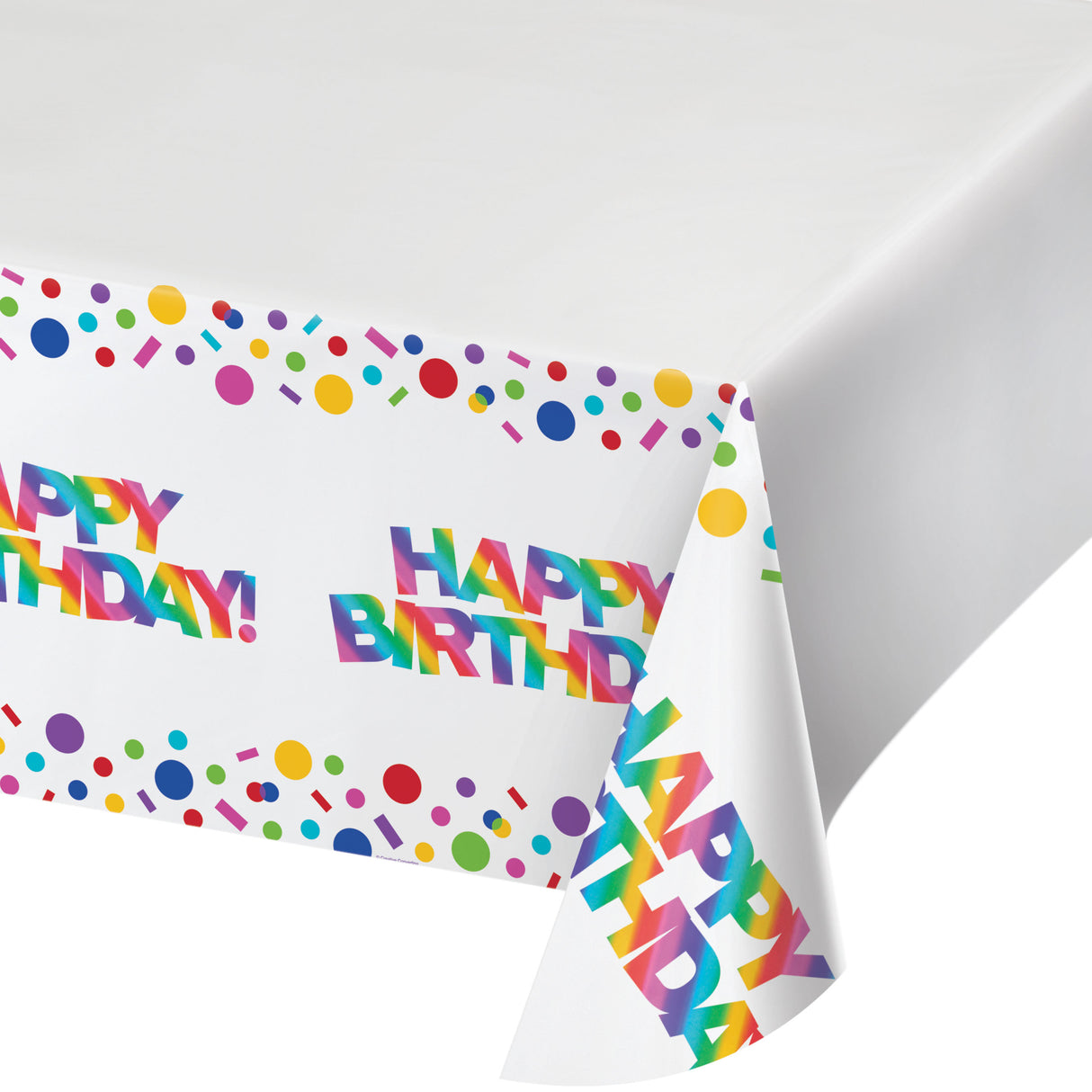 Rainbow Foil Table Cover 54” x 102”
