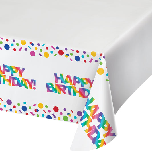 Rainbow Foil Table Cover 54” x 102”