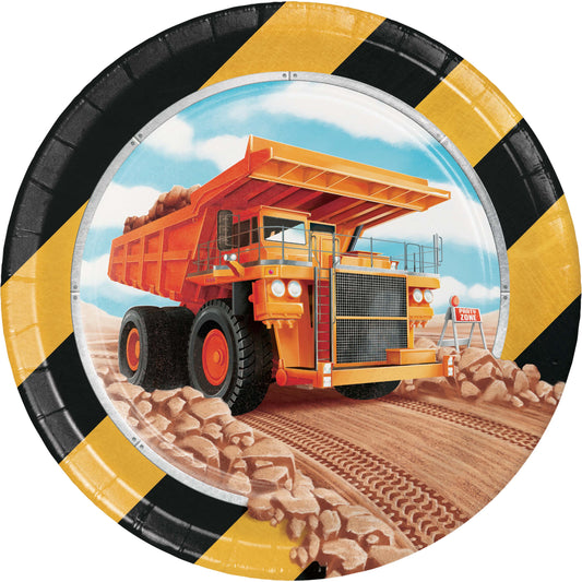 Big Dig Construction  7in Plates 8ct
