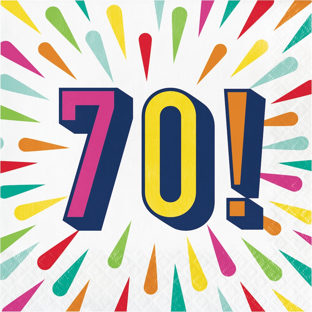 Birthday Burst 70 Lunch Napkin 16ct