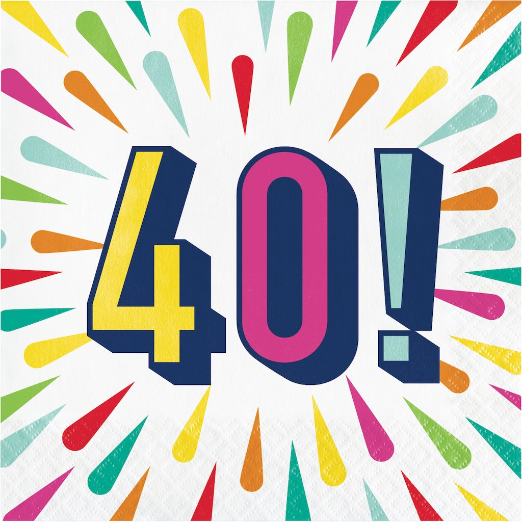 Birthday Burst 40 Lunch Napkin 16ct