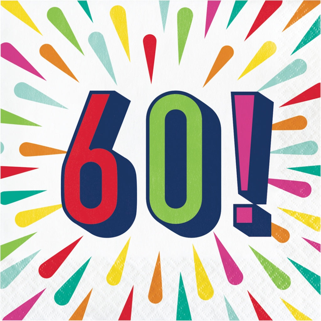 Birthday Burst 60 Lunch Napkin 16ct