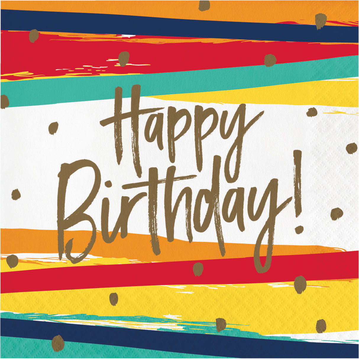 Birthday Stripes HB Lunch Napkins 16ct