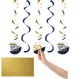 Navy and Gold Milestone Dizzy Danglers - Add Any Age