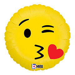 #517 Emoji Kiss 18in Printed Mylar
