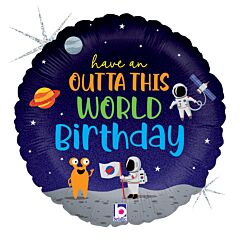 Outta This World Birthday 18in Printed Mylar