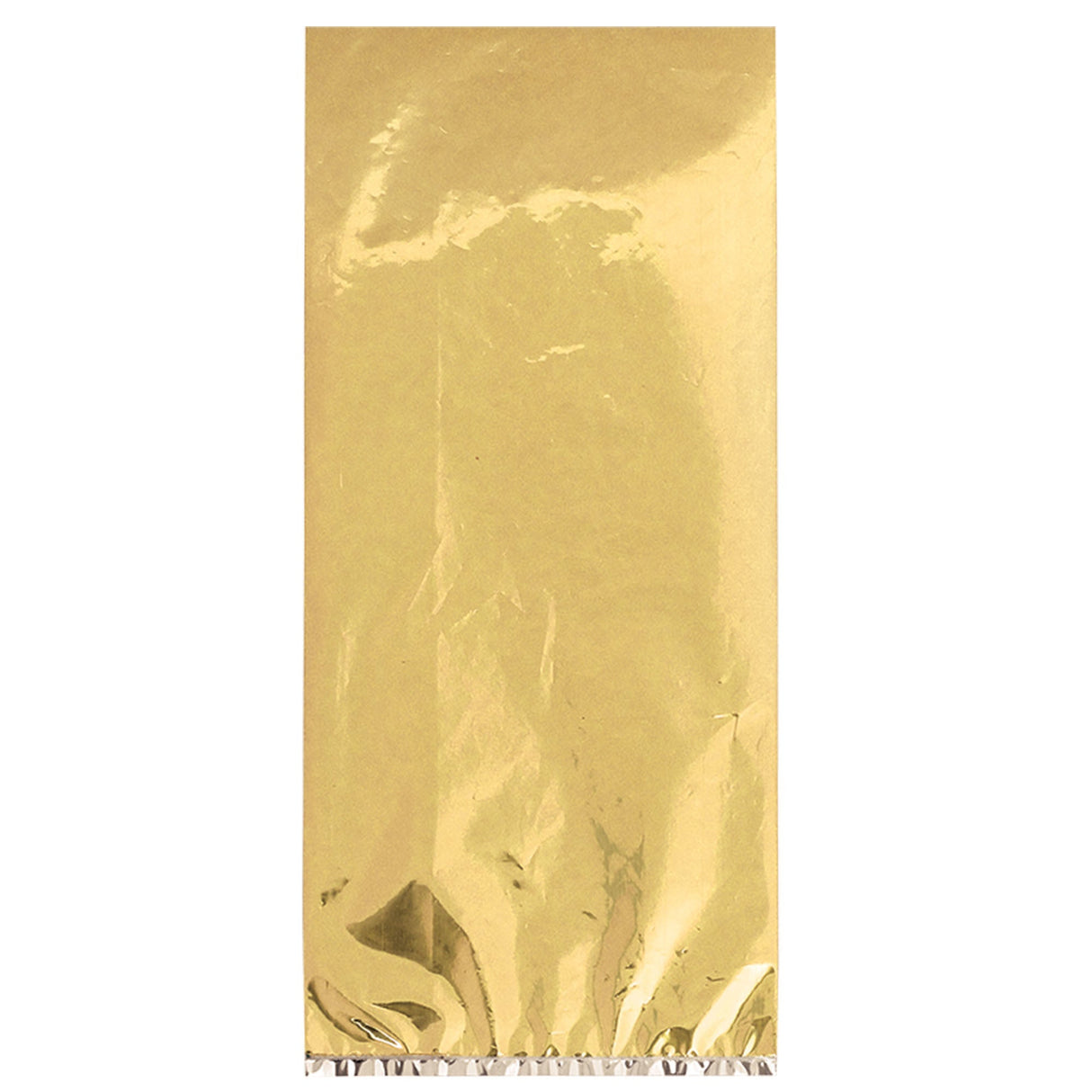 Gold Large Cello Party Bags - 5in x 11.5in x 3in - 25ct