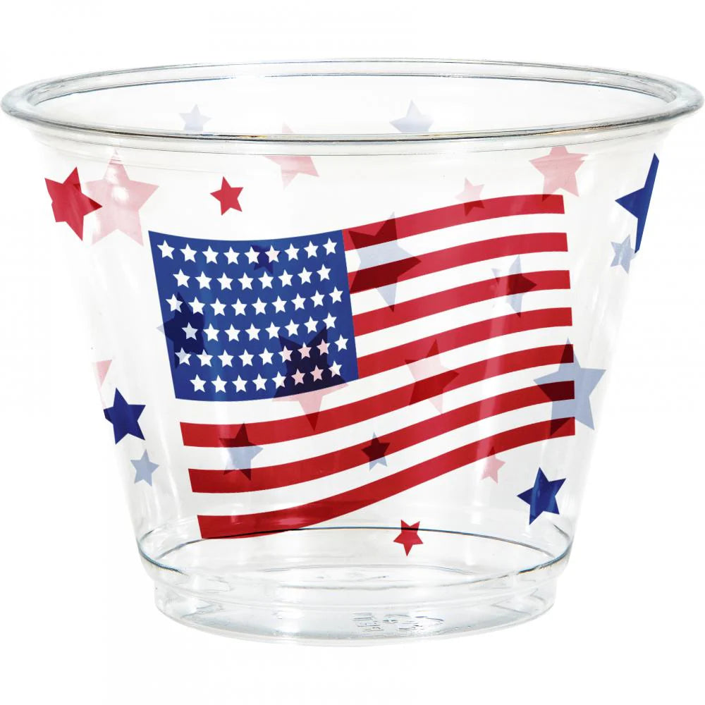 Patriotic Plastic Tumblers 8ct