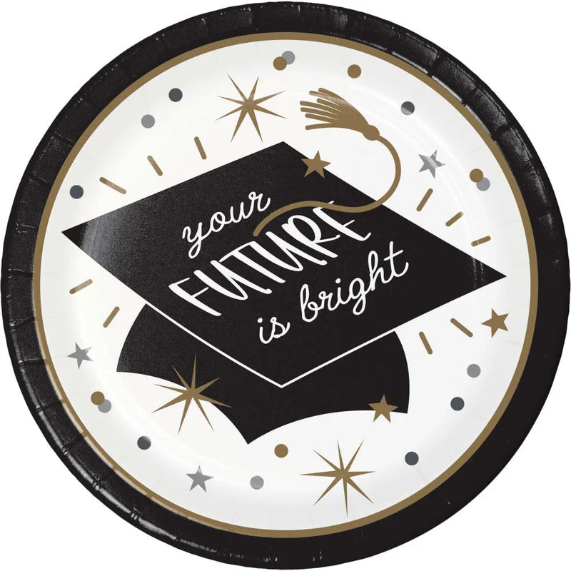 Glowing Grad 9in Plates 8ct