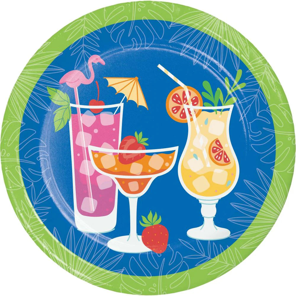 Summer Sippin 9in Plates 8ct