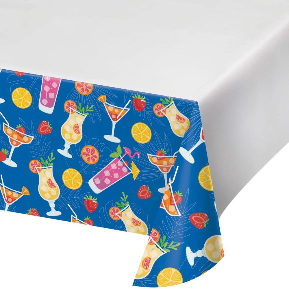 Summer Sippin Paper Table Cover 54in x 96in