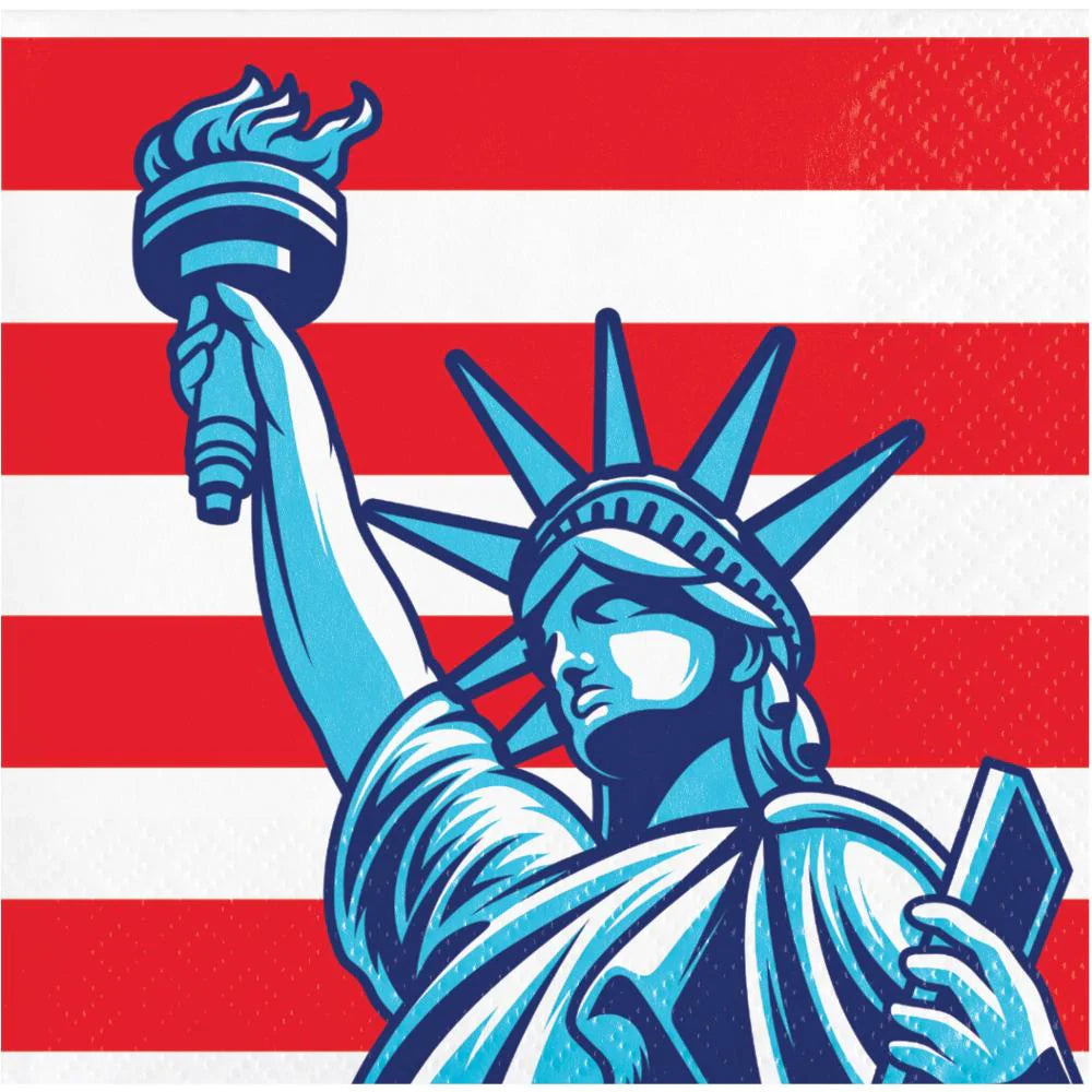 Lady Liberty Beverage Napkins 16ct