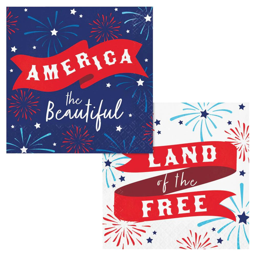 Lady Liberty Double-Sided Lunch Napkins 16ct