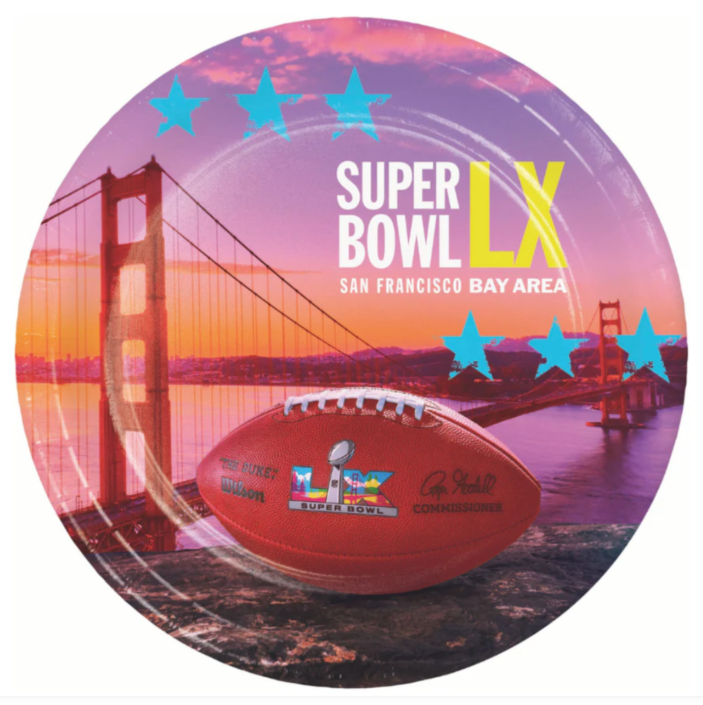 Super Bowl LX 7in Round Dessert Plates 8ct
