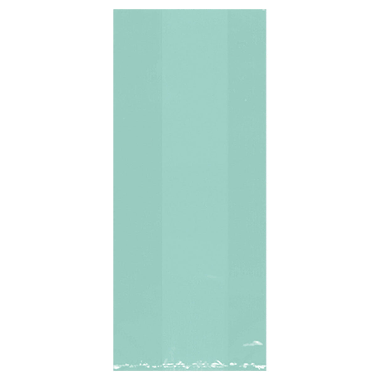 Robins Egg Blue Small Cello Party Bags - 4in x 9.5in x 2in - 25ct