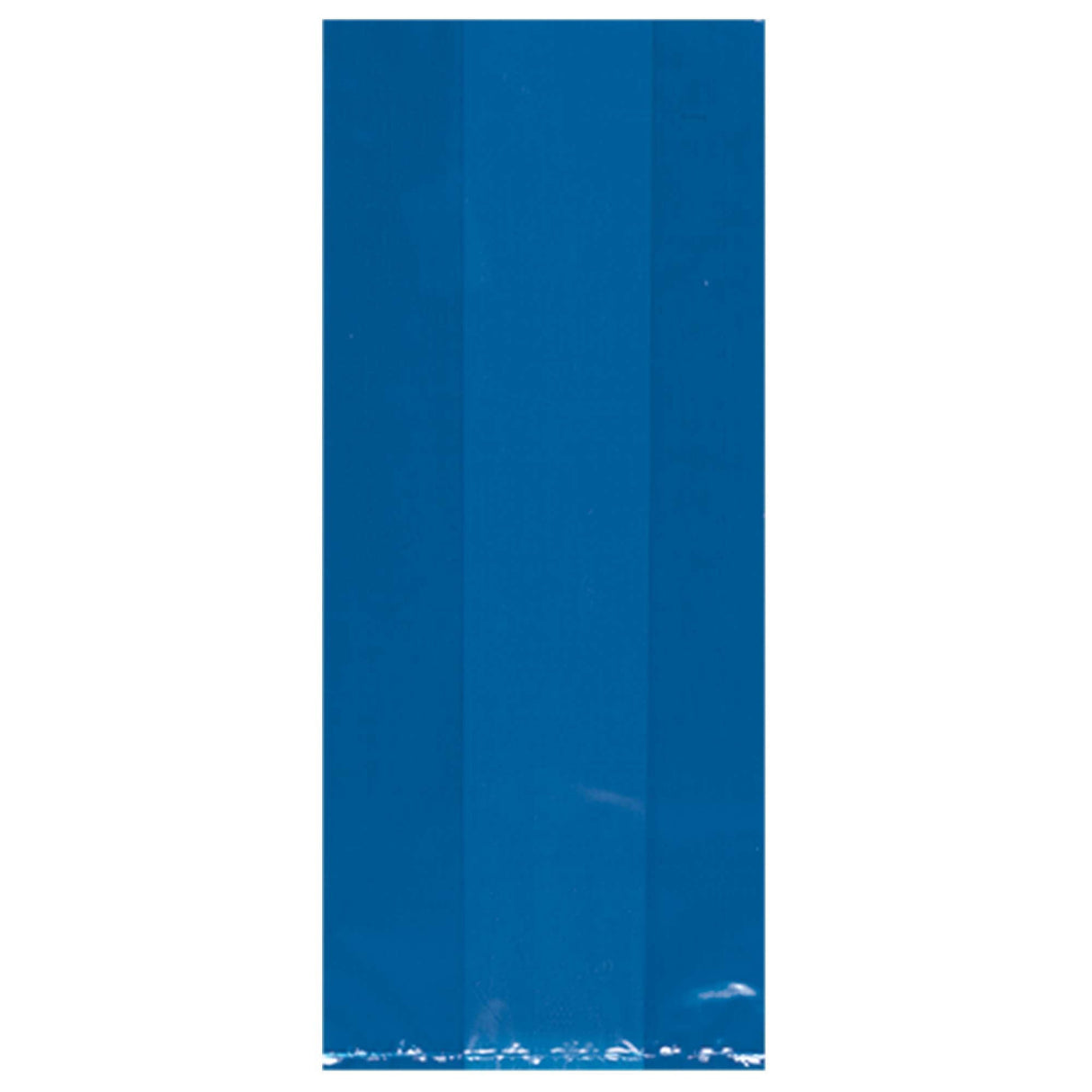 Bright Royal Blue Large Cello Party Bags - 5in x 11.5in x 3in - 25ct