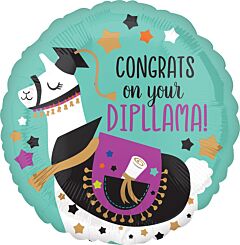 #G31 Congrats On Your Dipllama 18in Printed Mylar