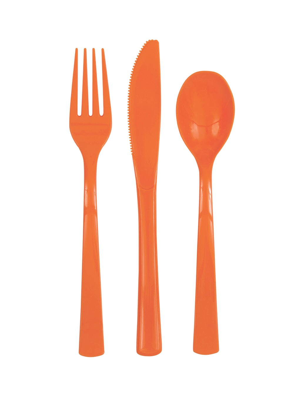 Orange Assorted Plastic Cutlery 18ct