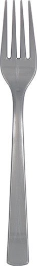 Silver Plastic Forks 18ct