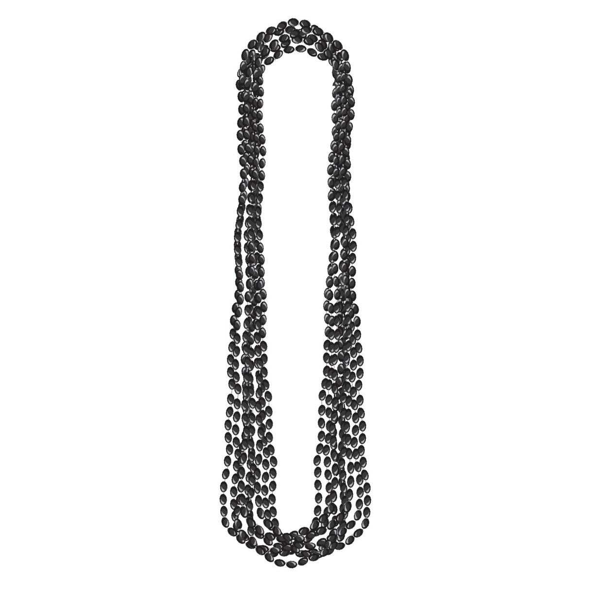 Black Metallic Bead Necklaces 8ct