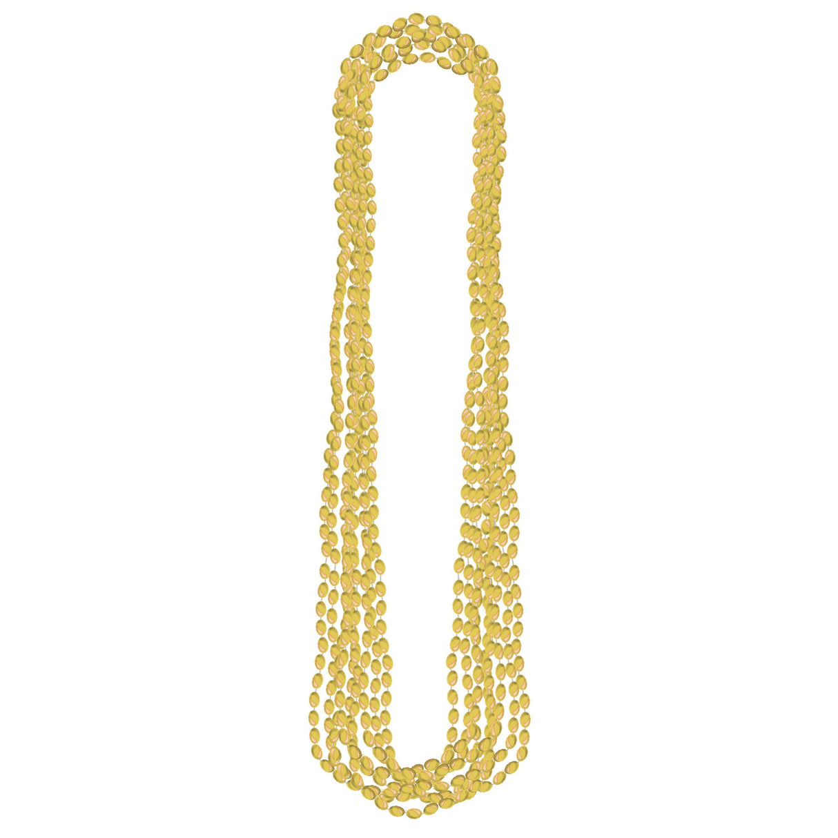 Gold Metallic Bead Necklaces 8ct