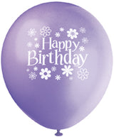 Birthday Blossoms 12 Latex Balloons 8ct