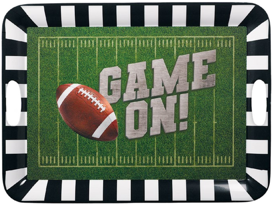 Football Melamine Large Serving Tray 19in x 14in