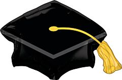Black Grad Cap 31in Supershape