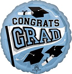 #G08 True to Your School Light Blue 18in Printed Mylar