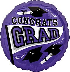 #G05 True to Your School Purple 18in Printed Mylar