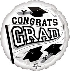 #G04 True to Your School White 18in Printed Mylar